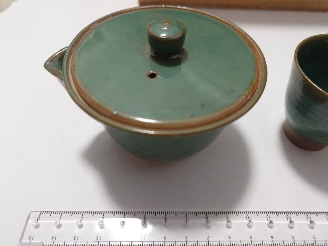 上野焼 陶器製 煎茶器 熊谷保興作