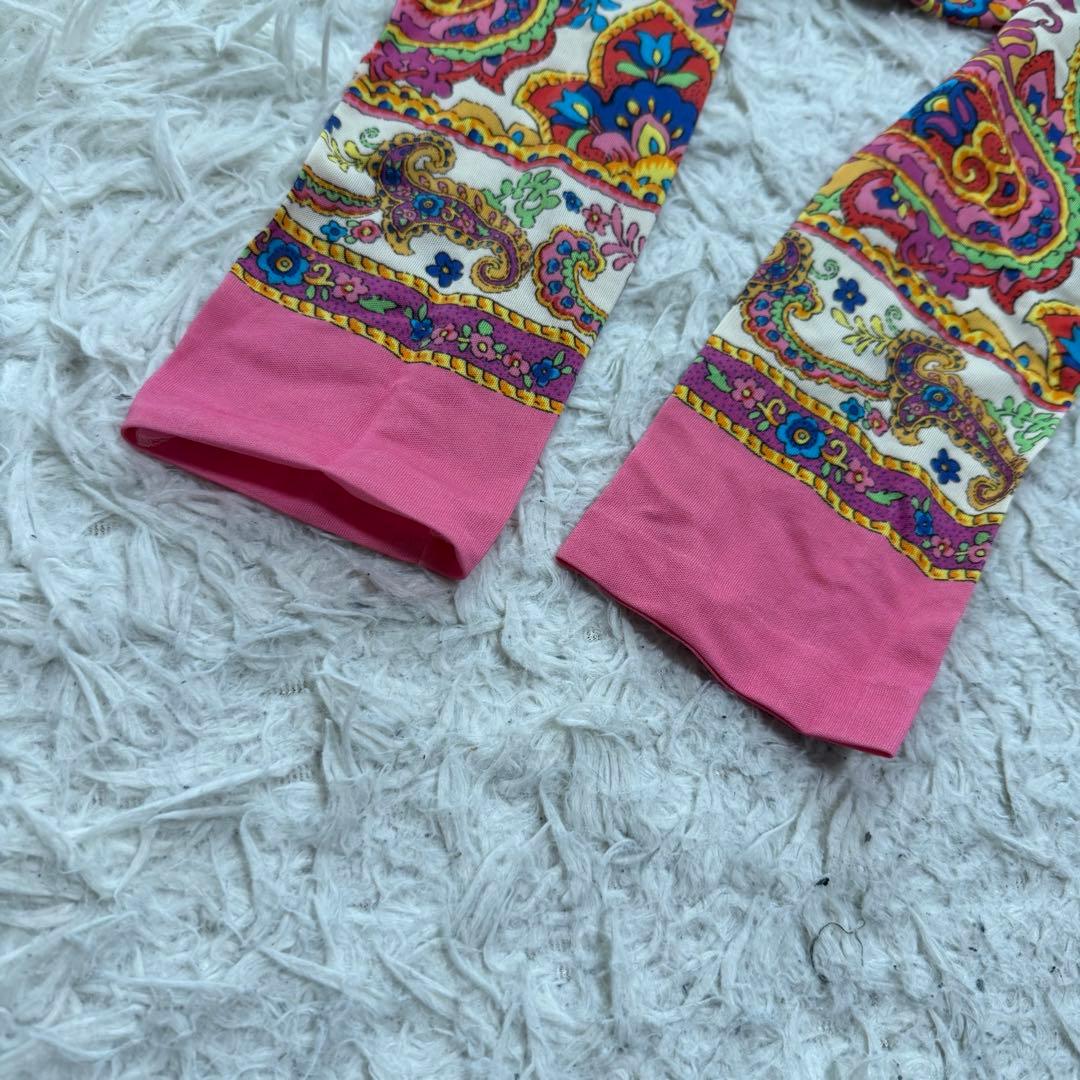 希少美品　ドルチェ&ガッバーナ　ワンピース　ペイズリー　総柄　ストレッチ　ピンク