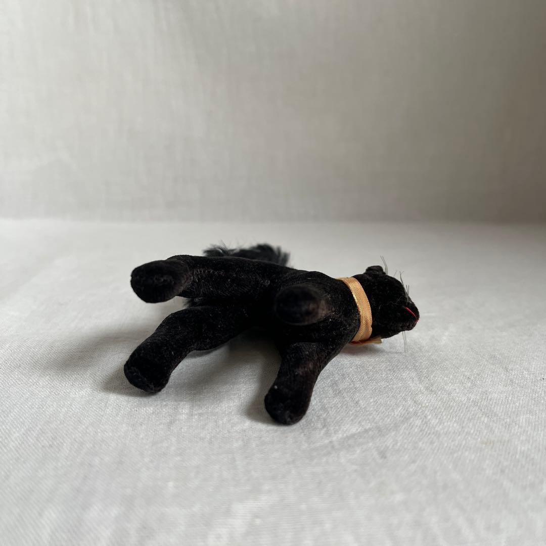 【本日のみ価格】アンティーク　シュタイフ　トムキャット　黒ねこ