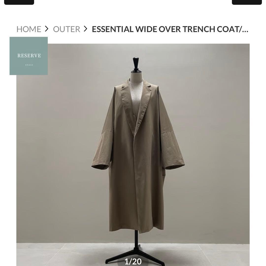 argue〇ESSENTIAL WIDE OVER TRENCH COAT