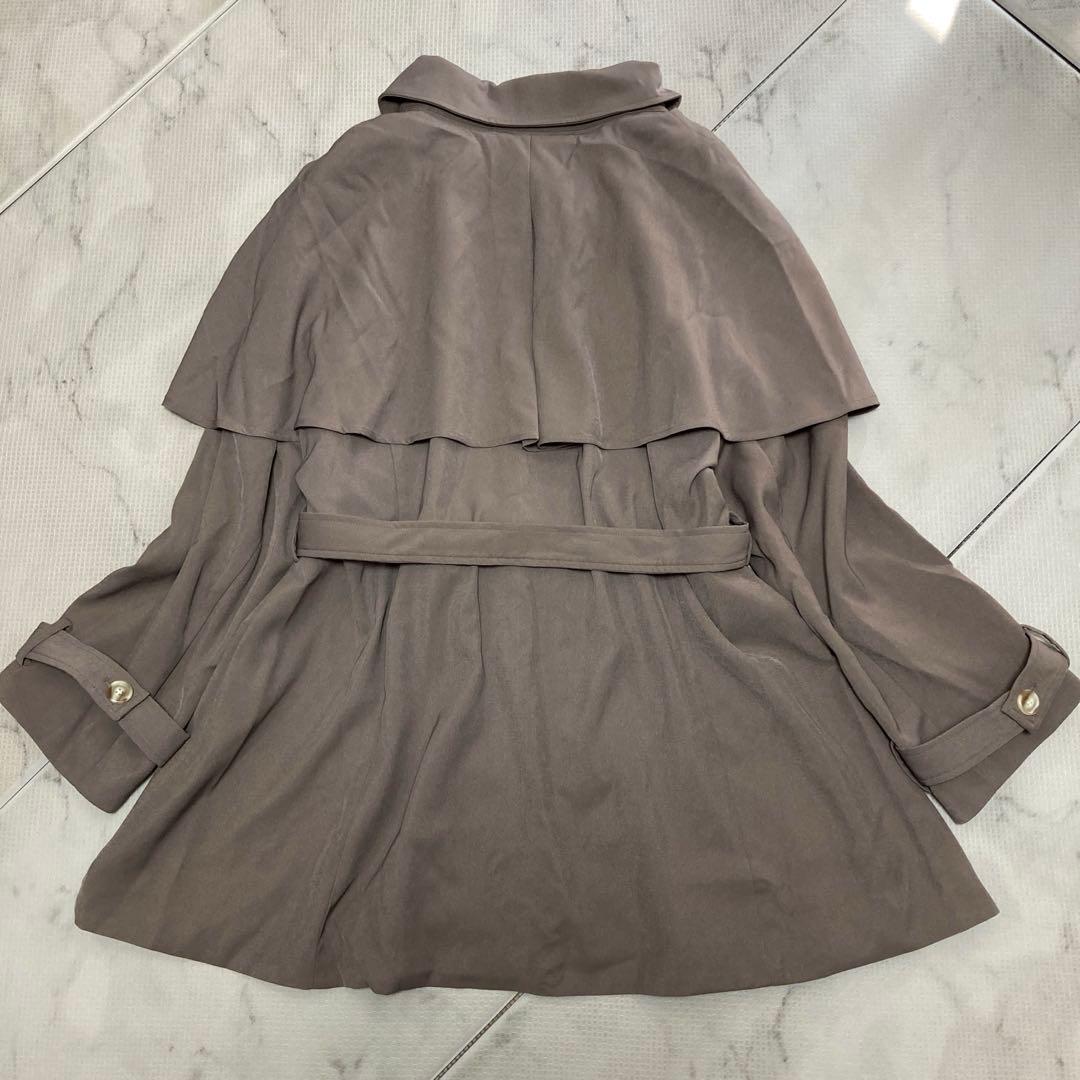 【新品】CLETTEオリジナル ケープカラーミドルトレンチコート4L ピンク