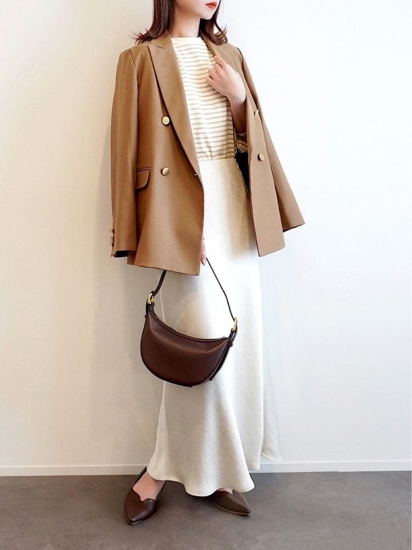 ほぼ新品＊BEAUTY&YOUTH UNITED ARROWSサテンスカート白L