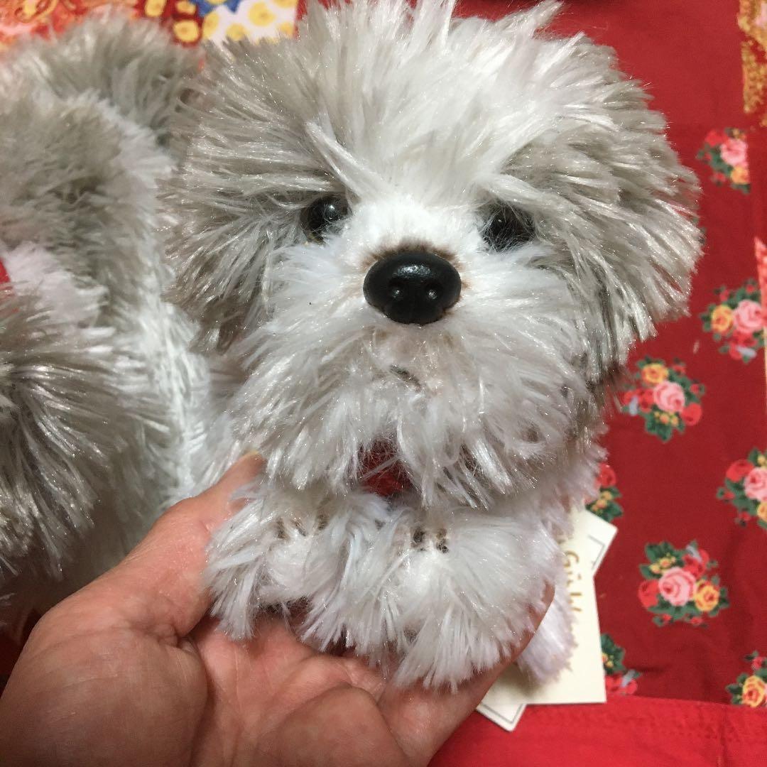 ぬいぐるみ犬　モフモフ　子犬　クタクタ　犬　シーズー　犬　わんちゃんペア　レトロ