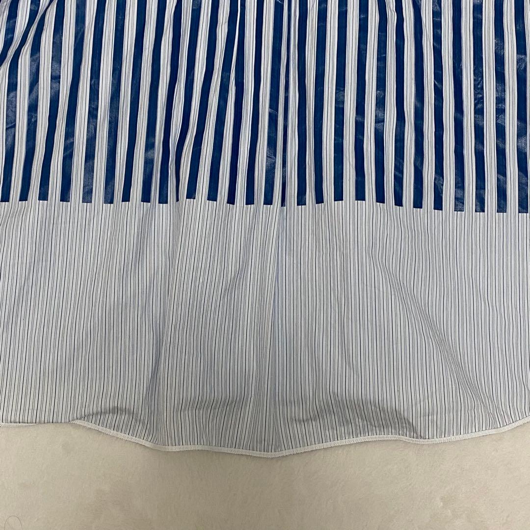 sacai サカイ ストライプ プリーツ ワンピース