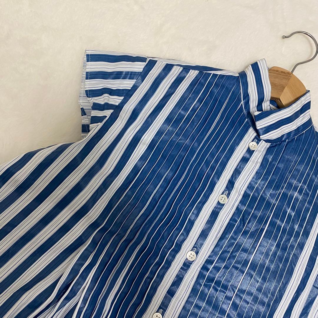 sacai サカイ ストライプ プリーツ ワンピース
