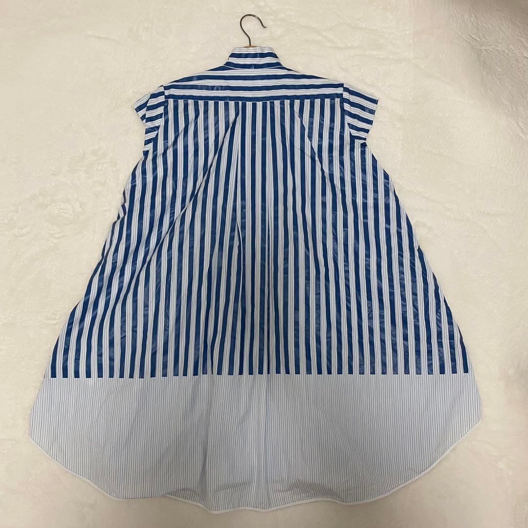 sacai サカイ ストライプ プリーツ ワンピース