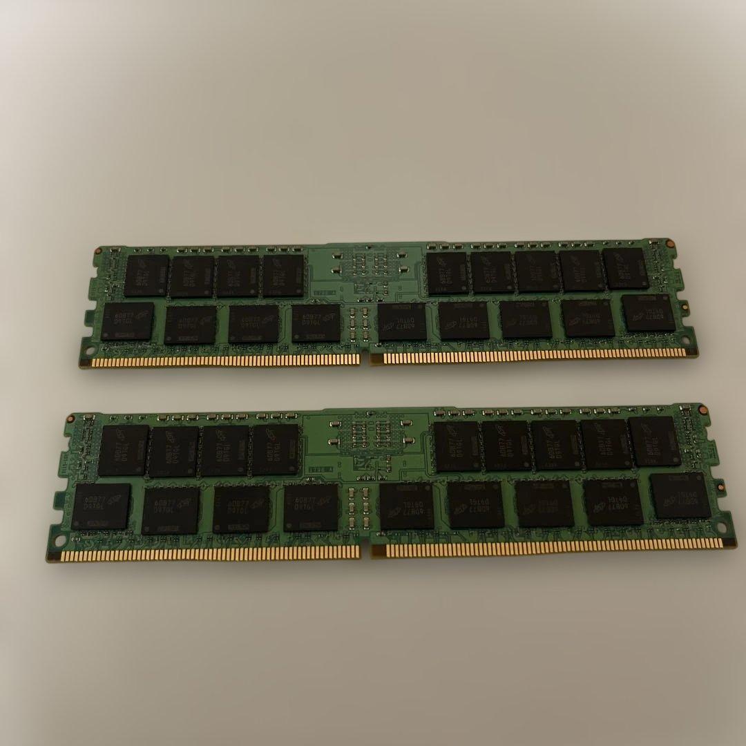 Crucial PC4-2133P 16GB 二枚ecc サーバメモリ