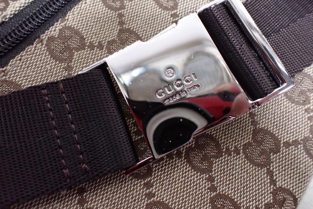 GUCCI グッチ GGキャンバス ボディバッグ ウエストポーチ G10-A
