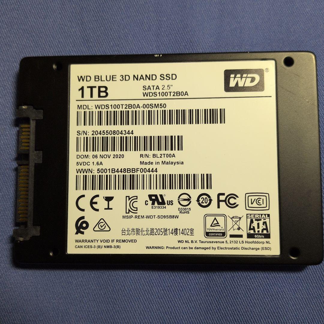 カズ品　WD SATA SSD 1TB 　WDS100T2BOA
