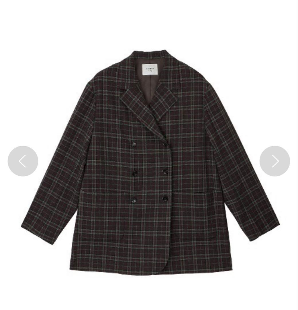 ジャケット・アウター Ameri NOTCHED LAPEL CHECK DOUBLE JACKET
