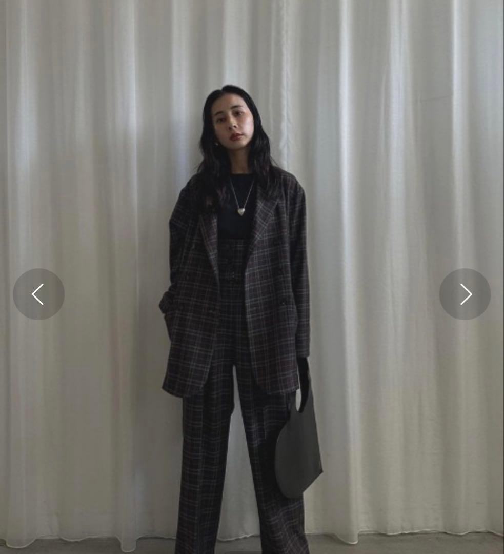 ジャケット・アウター Ameri NOTCHED LAPEL CHECK DOUBLE JACKET