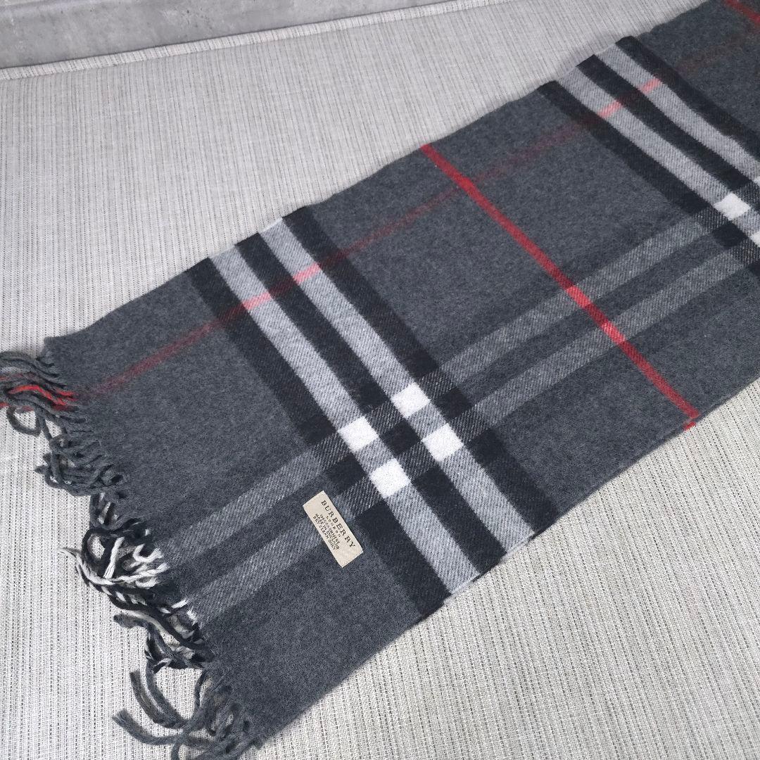 美品　BURBERRY　バーバリー　ノバチェック　カシミヤ　マフラー　100％