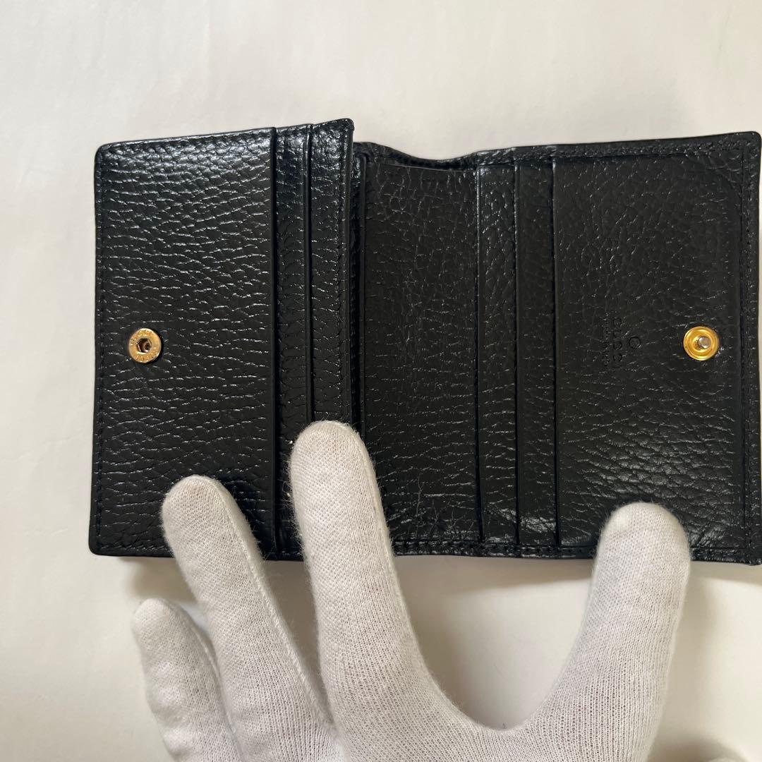 s*w様 GUCCI グッチ　二つ折り財布　456126 GGマーモント　ブラッ