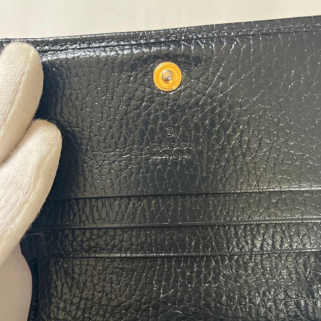 s*w様 GUCCI グッチ　二つ折り財布　456126 GGマーモント　ブラッ