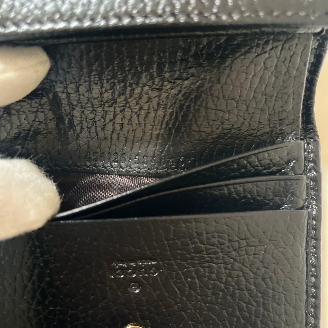 s*w様 GUCCI グッチ　二つ折り財布　456126 GGマーモント　ブラッ