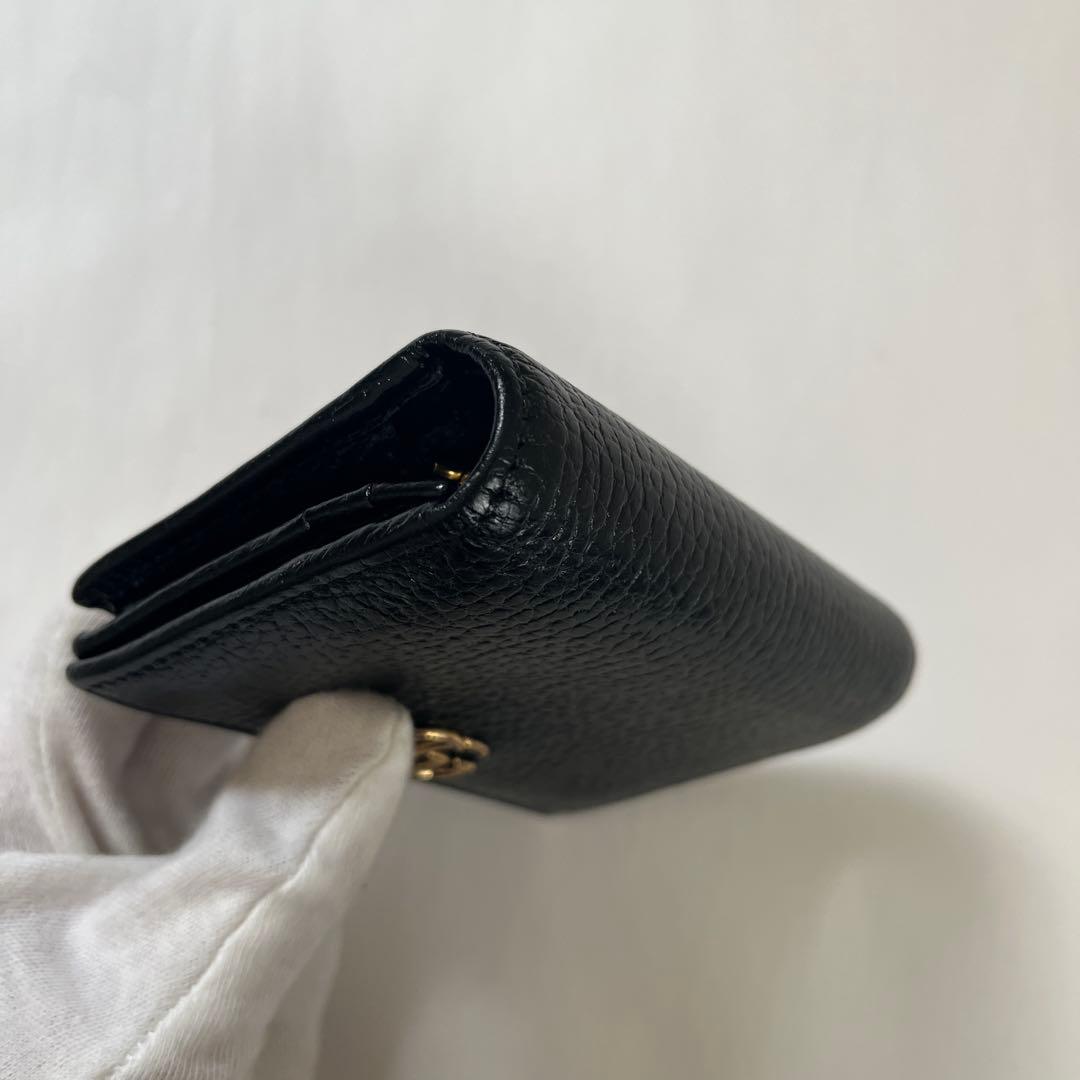s*w様 GUCCI グッチ　二つ折り財布　456126 GGマーモント　ブラッ