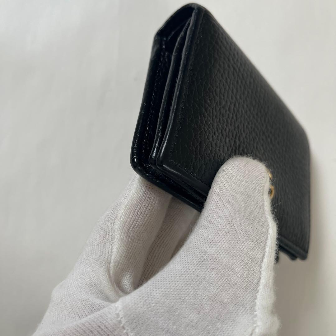 s*w様 GUCCI グッチ　二つ折り財布　456126 GGマーモント　ブラッ