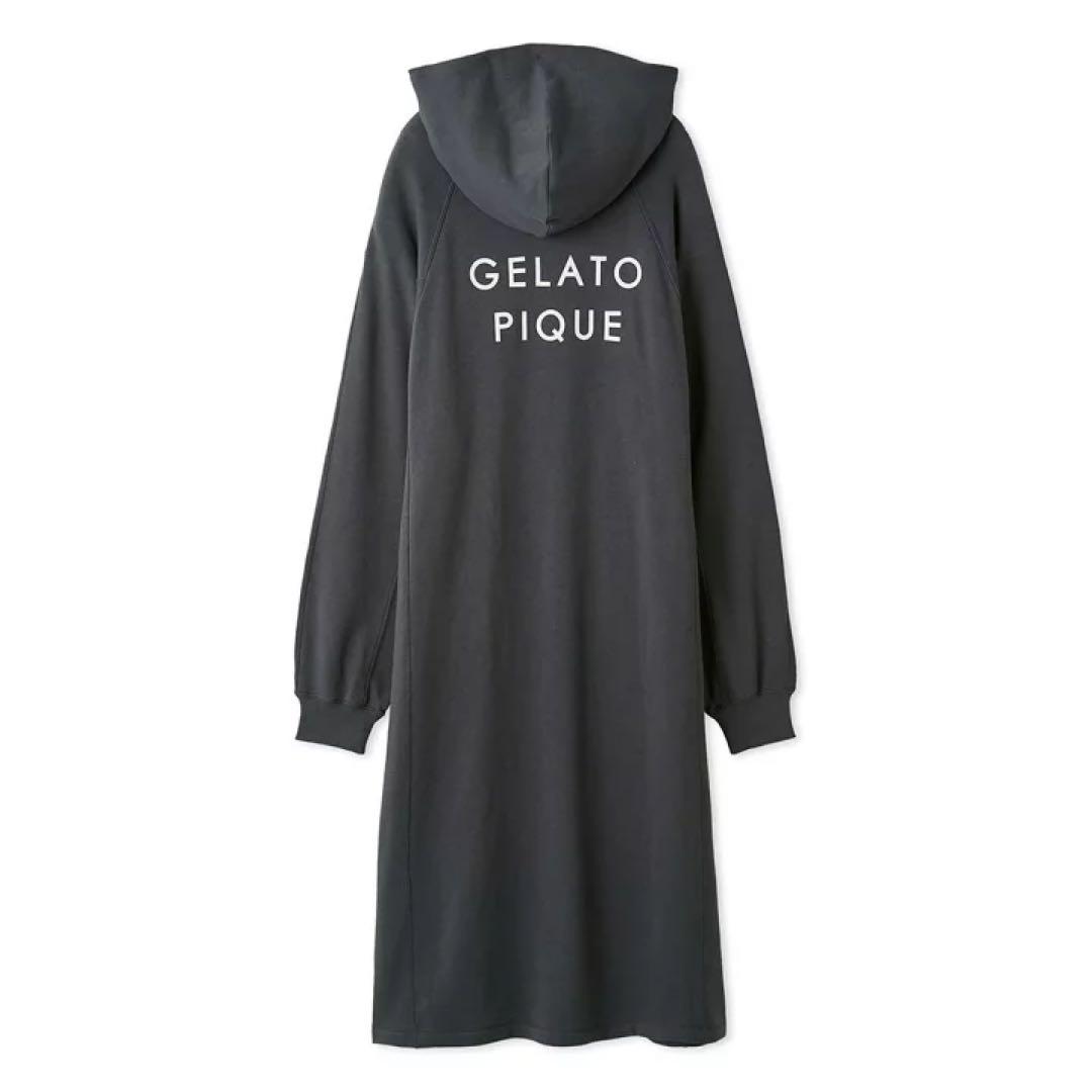 正規品♡新品 ジェラートピケ ロゴ裏毛ワンピース チャコールグレー