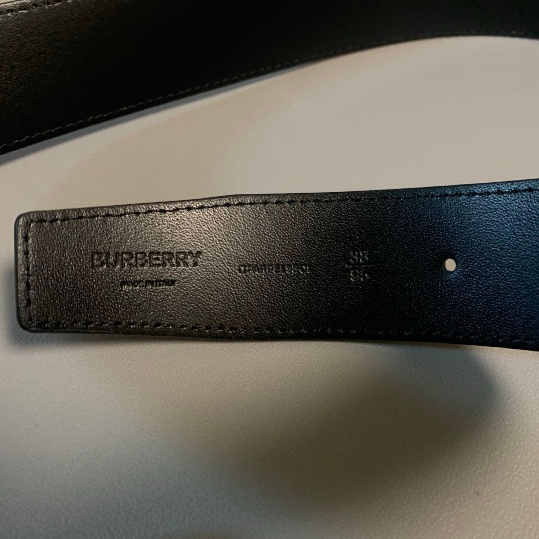 Burberry バーバリー　チェック柄レザーベルト