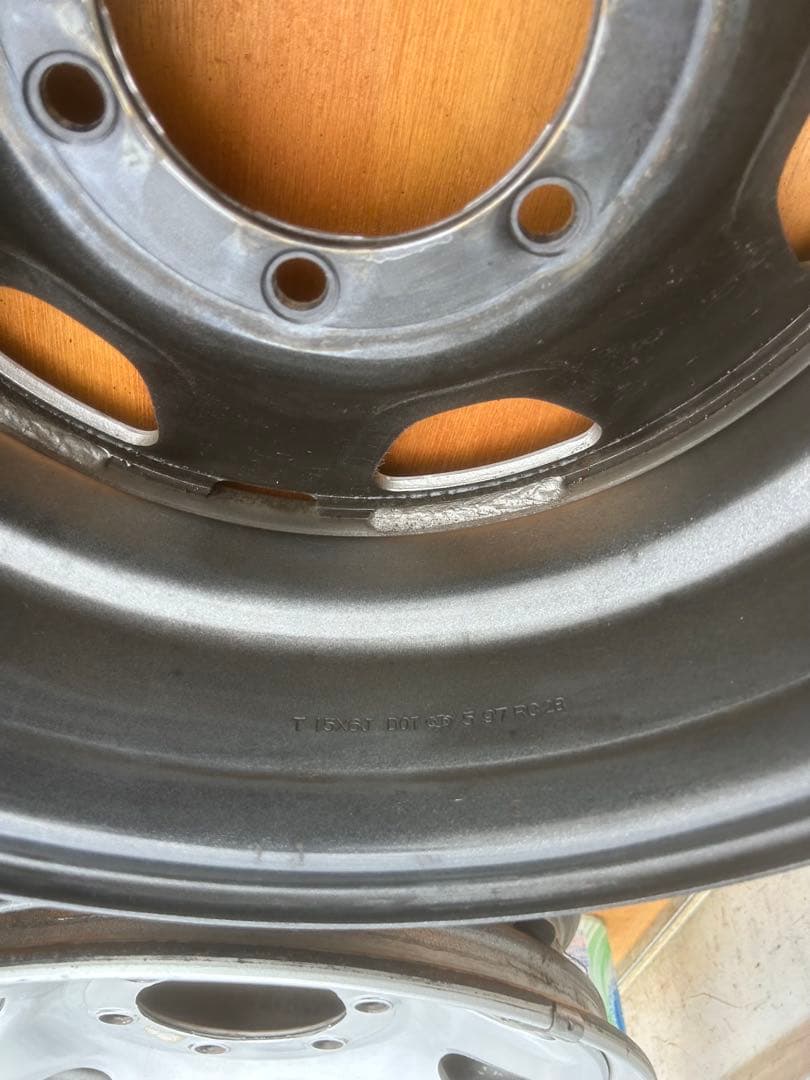 ハイエース　4本セット　鉄チン　鉄ホイール　15×6J