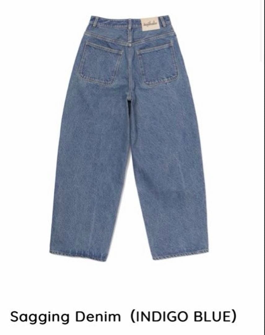 irojikake Sagging Denim インディゴブルー
