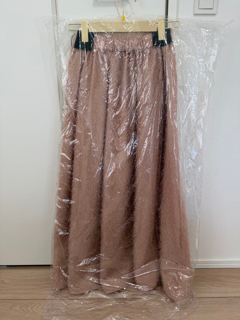 スカート her lip to shaggy volume skirt S apricot