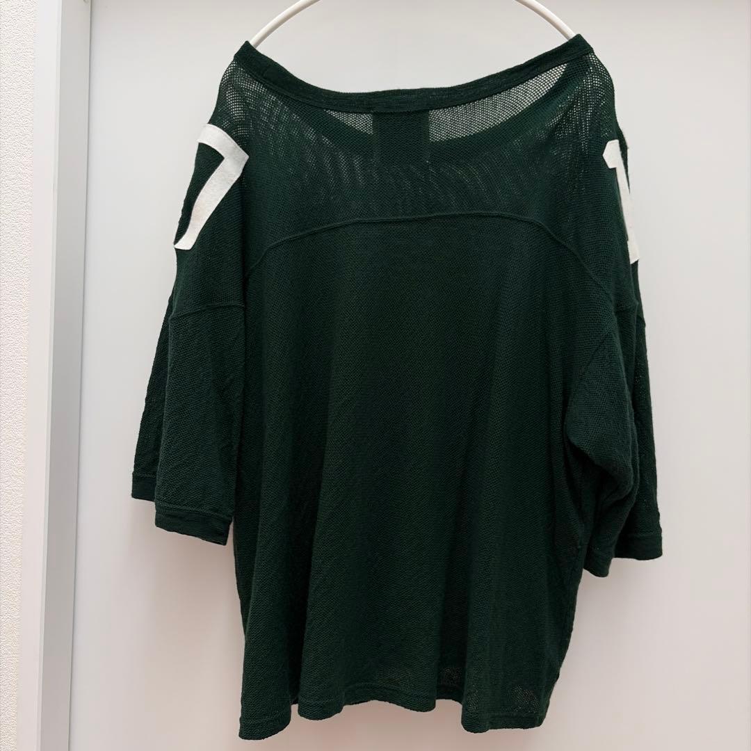 INSCRIRE アンスクリア　ウールメッシュ フットボールTシャツ