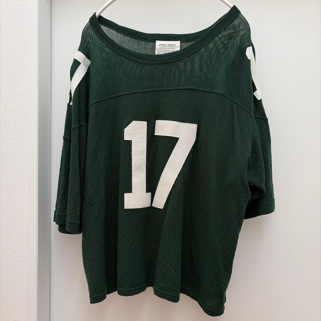 INSCRIRE アンスクリア　ウールメッシュ フットボールTシャツ