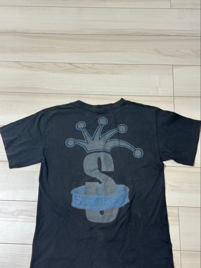 90s OLD STUSSY USA製 クラウンロゴ両面プリントヴィンテージ