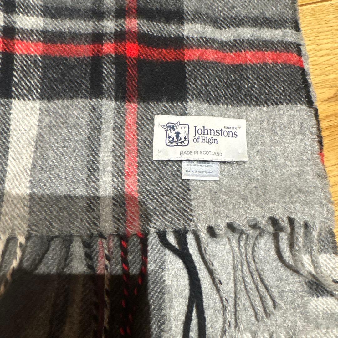 Johnstons of Elgin ウールチェックストール