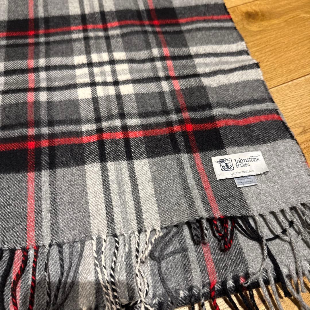 Johnstons of Elgin ウールチェックストール