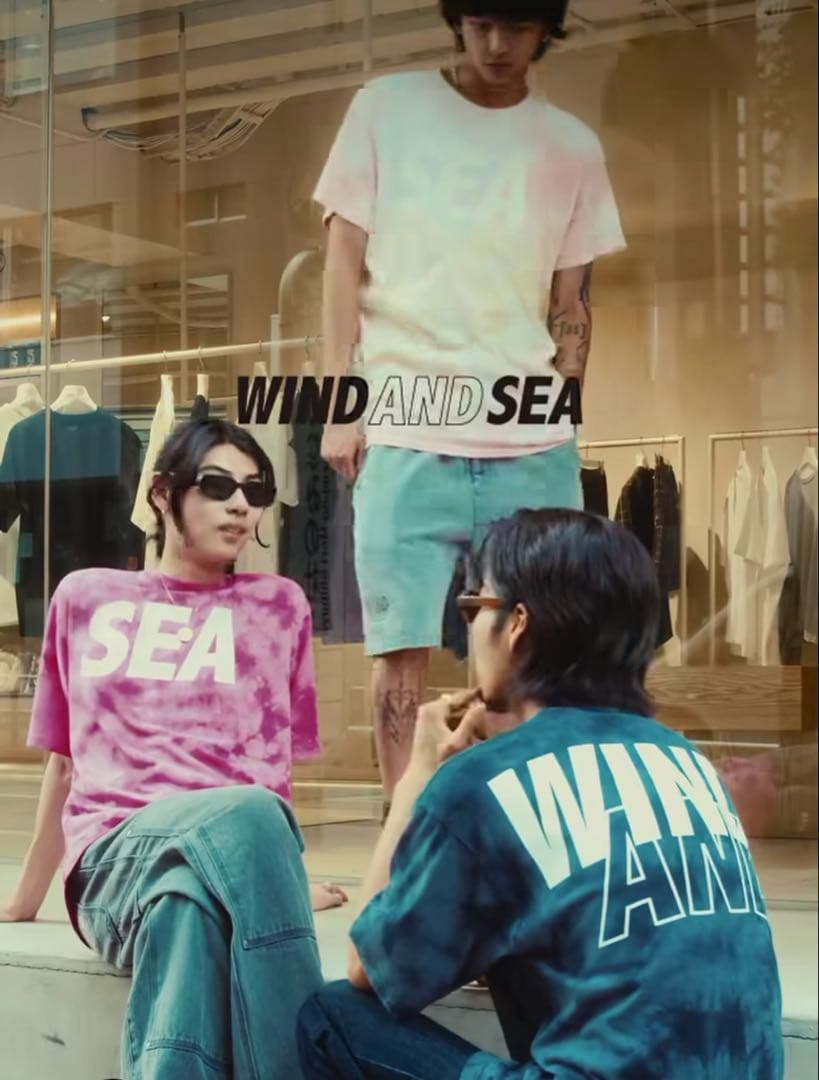 WIND AND SEA タイダイ Tシャツ ブラック ウィンダンシー XL