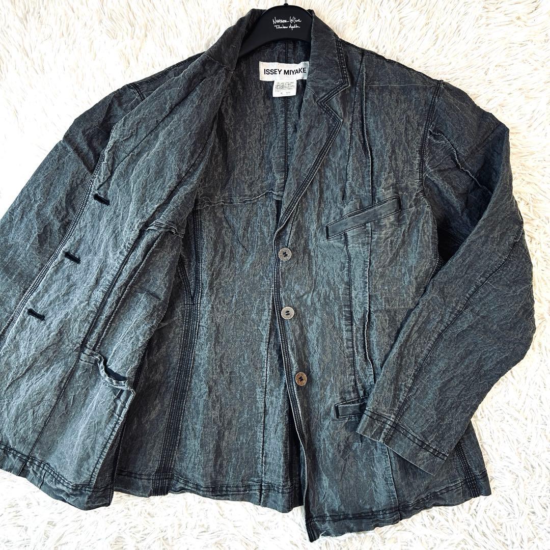 イッセイミヤケ シワ加工 テーラードジャケット ISSEY MIYAKE