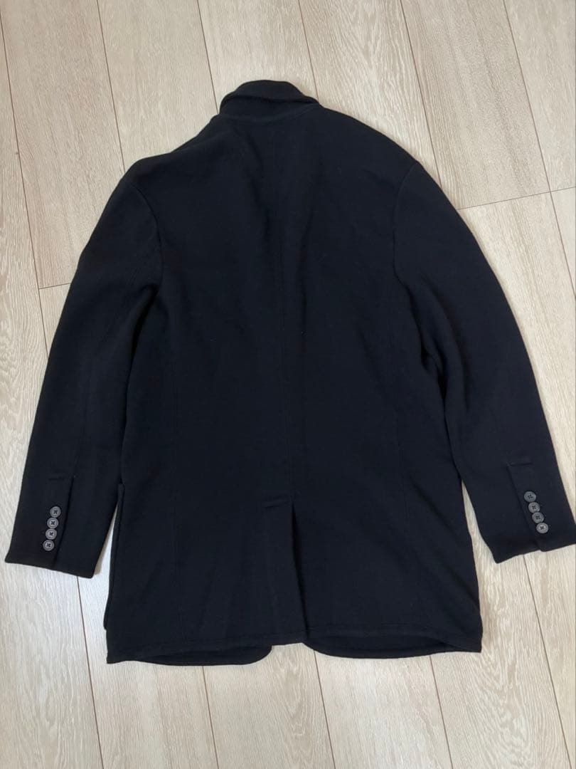 エルメス 2011AW ウール ニット テーラードジャケット ML相当 ネイビー