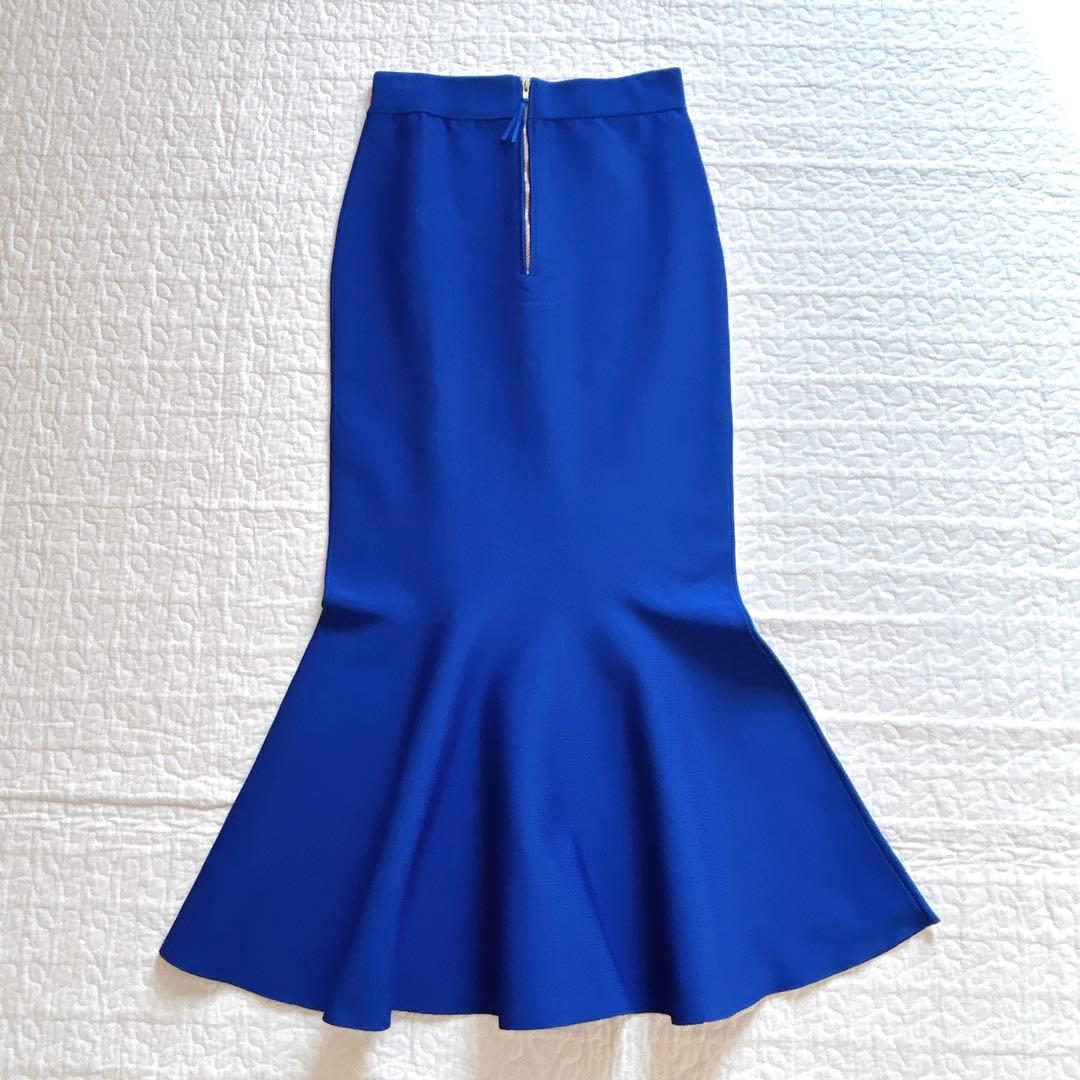 極美品✨ ジェンヌ ニット 立体マーメイドスカート ブルー M
