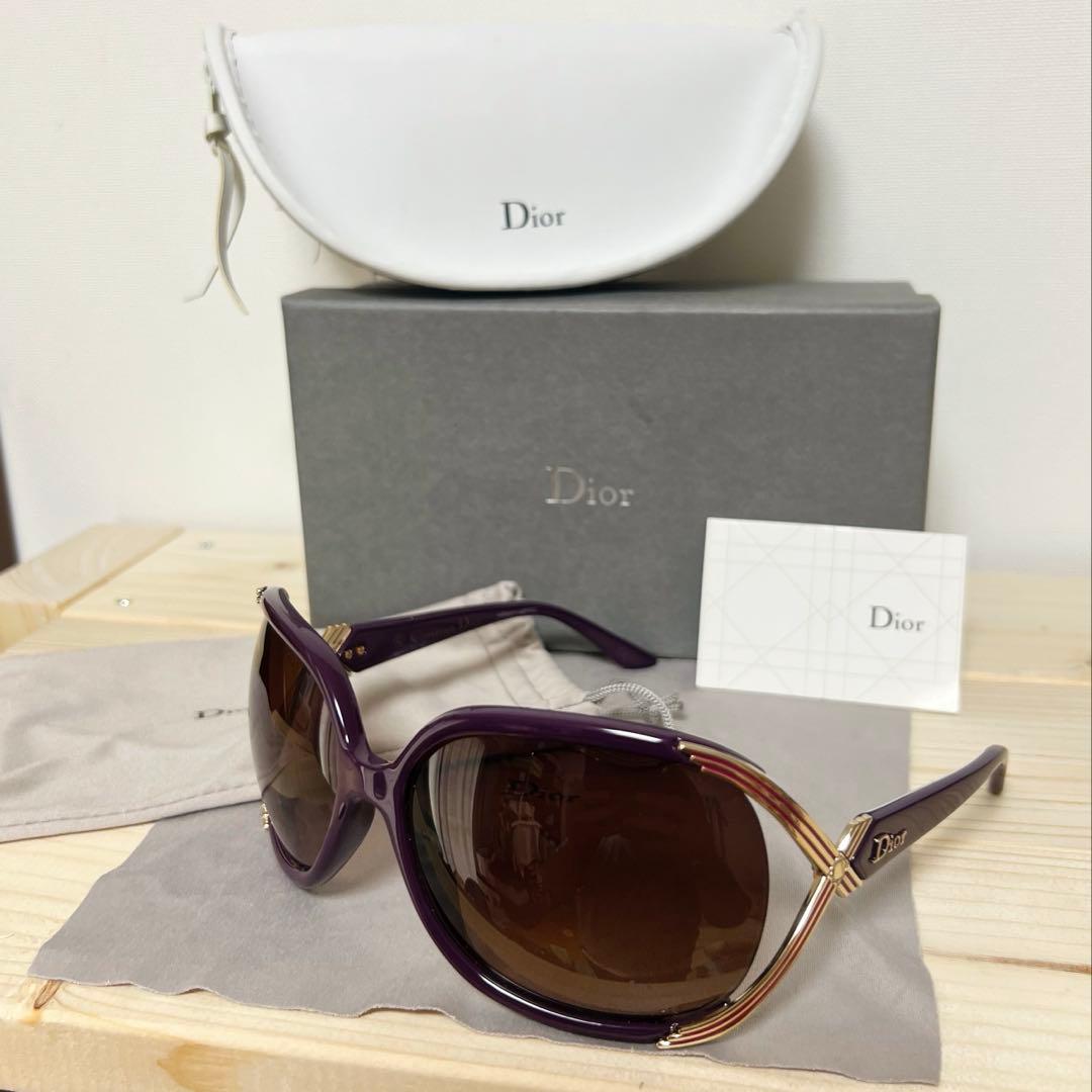 Dior パープルサングラス　ケース・箱あり