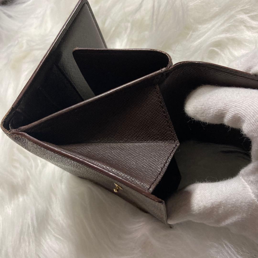 【美品】Louis Vuitton ルイヴィトン ダミエ 二つ折り財布