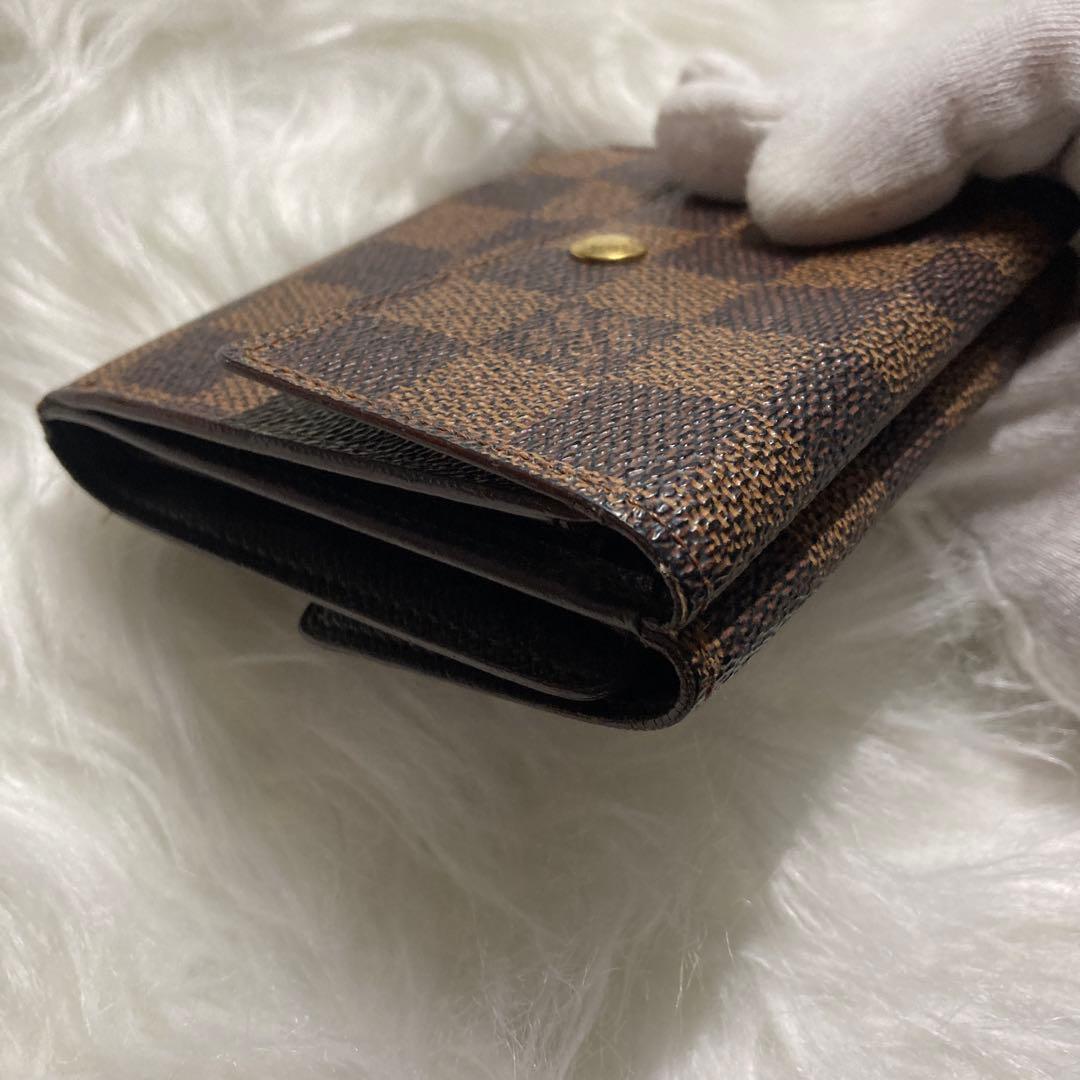 【美品】Louis Vuitton ルイヴィトン ダミエ 二つ折り財布