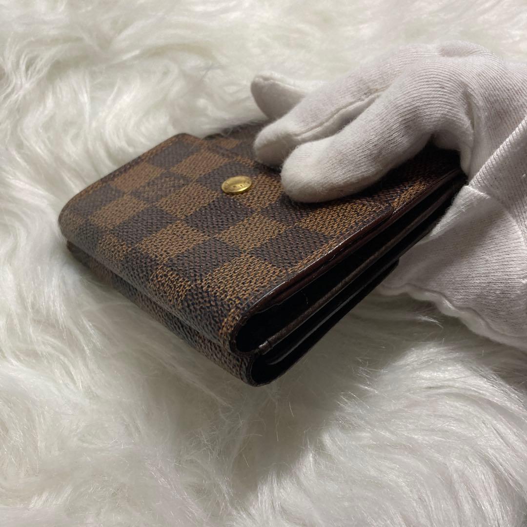 【美品】Louis Vuitton ルイヴィトン ダミエ 二つ折り財布