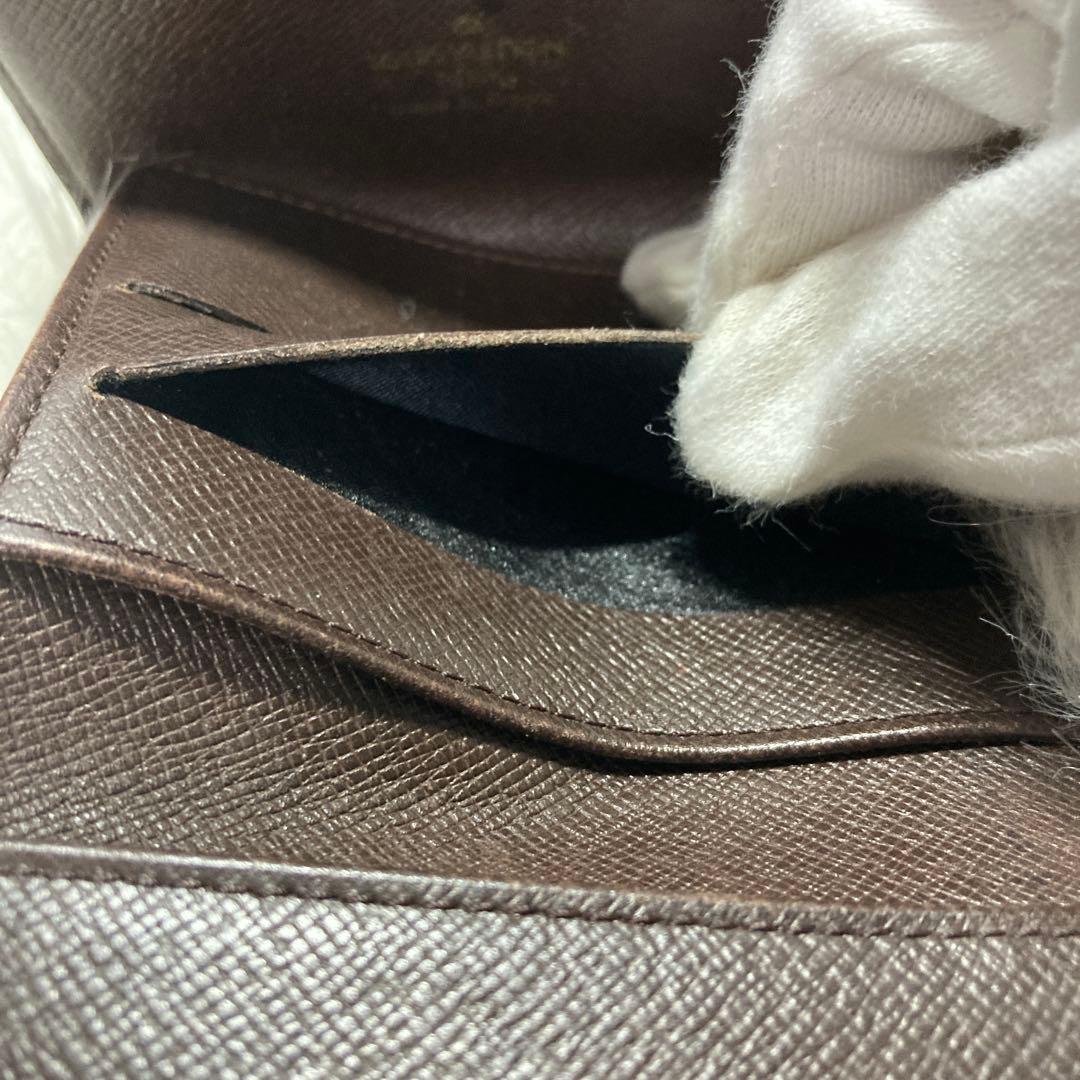【美品】Louis Vuitton ルイヴィトン ダミエ 二つ折り財布