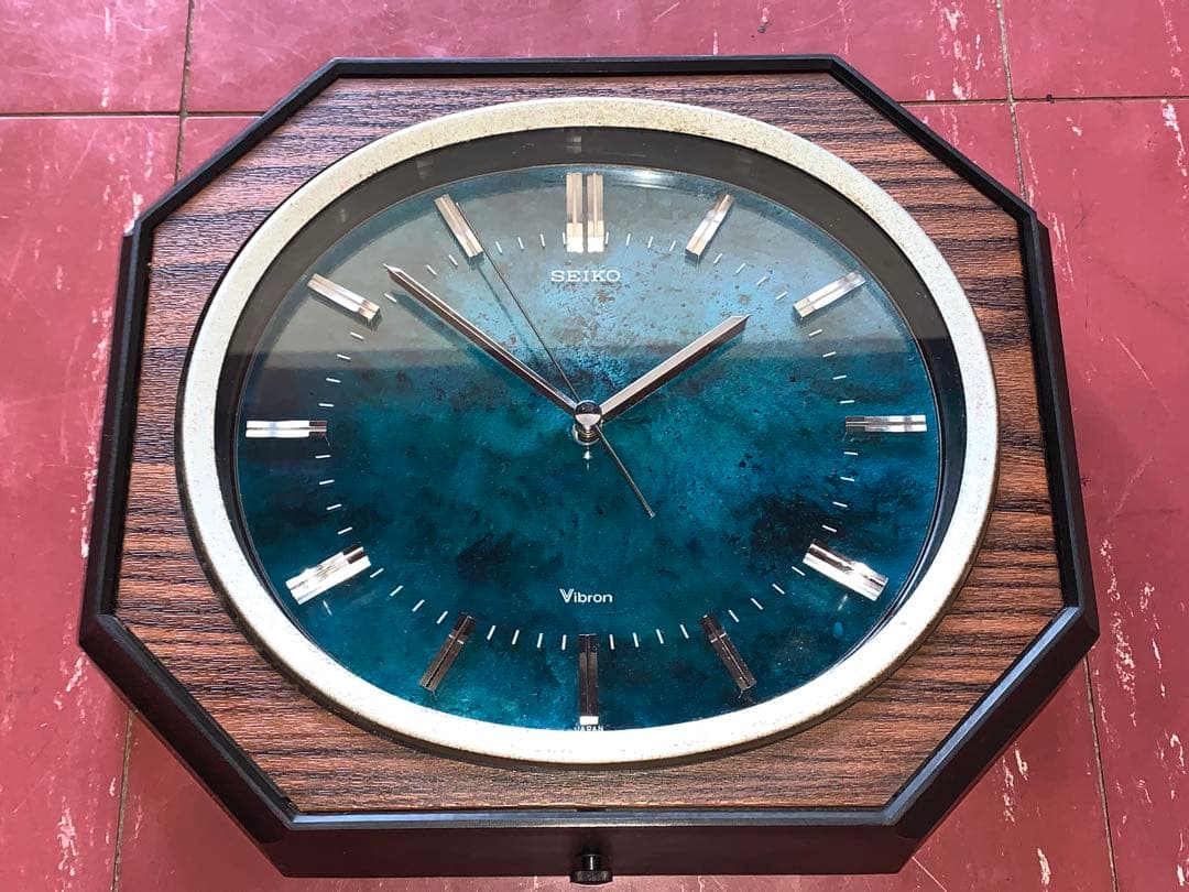 昭和レトロ　動作品　セイコー　SEIKO vibron 掛時計　スペースエイジ