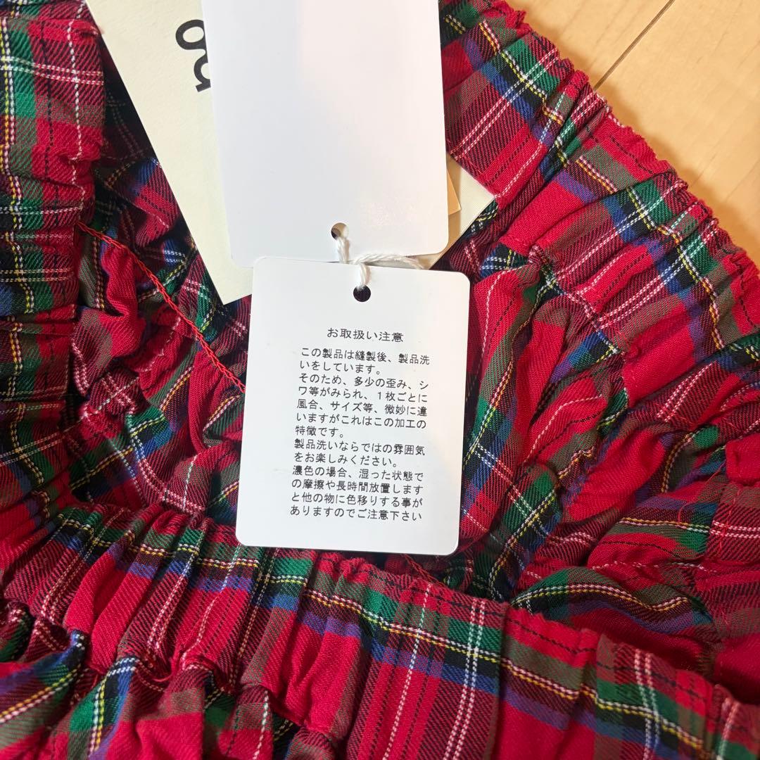 【新品タグ付き】fig L London uneven skirt 赤色