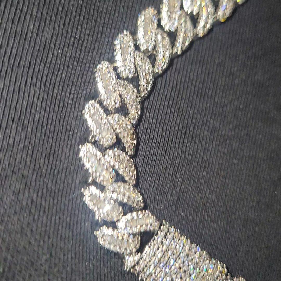 高品質✨マイアミキューバンネックレス✨シルバー✨ジルコニア✨喜平✨HIPHOP✨