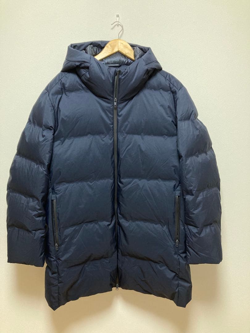 ユニクロ シームレスダウンコート ネイビー　メンズ 3XL ロング 429294