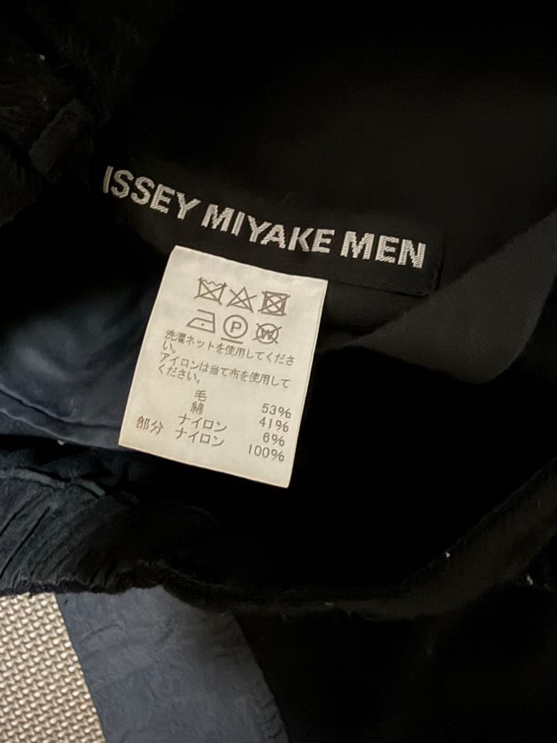 ISSEY MIYAKE MEN 立体　切り替え　パンツ　ブラック　ウール