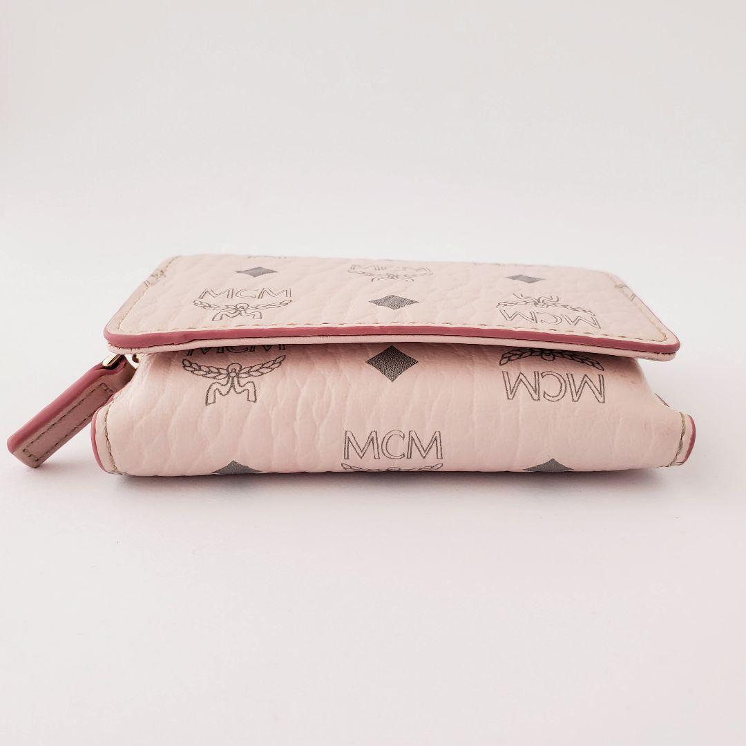 MCM　3つ折り財布　ヴィセトス　スモールウォレット　ピンク