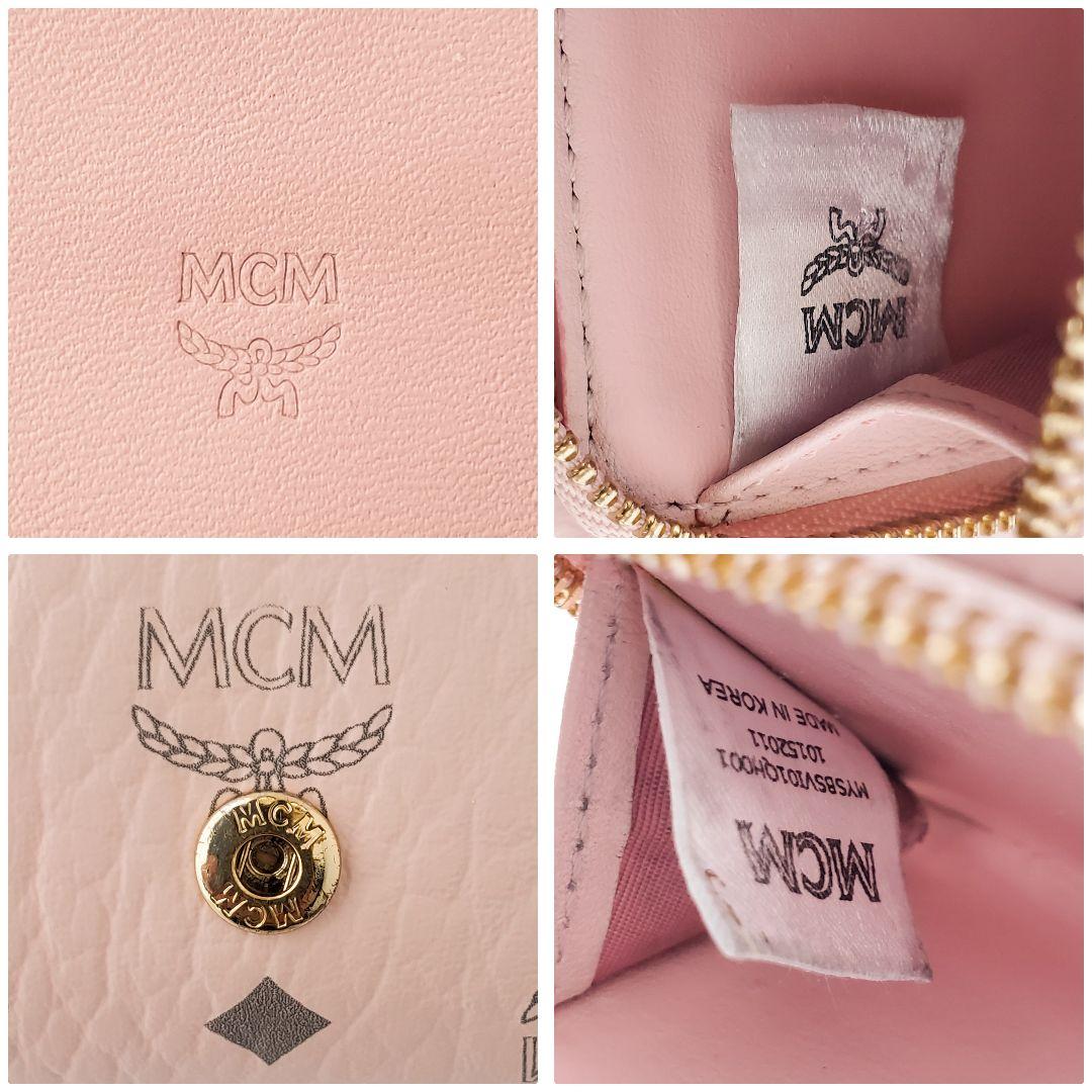 MCM　3つ折り財布　ヴィセトス　スモールウォレット　ピンク