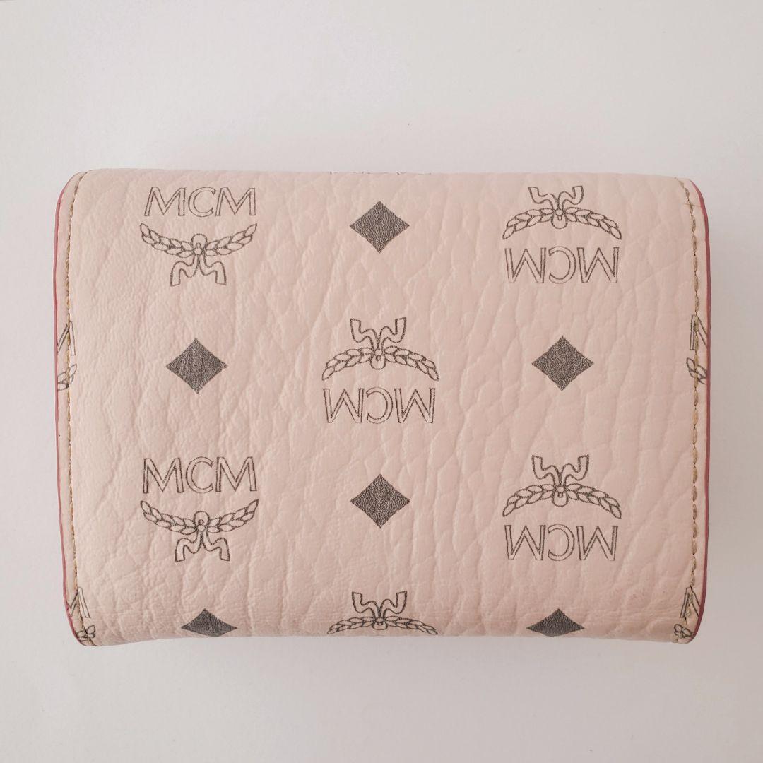 MCM　3つ折り財布　ヴィセトス　スモールウォレット　ピンク