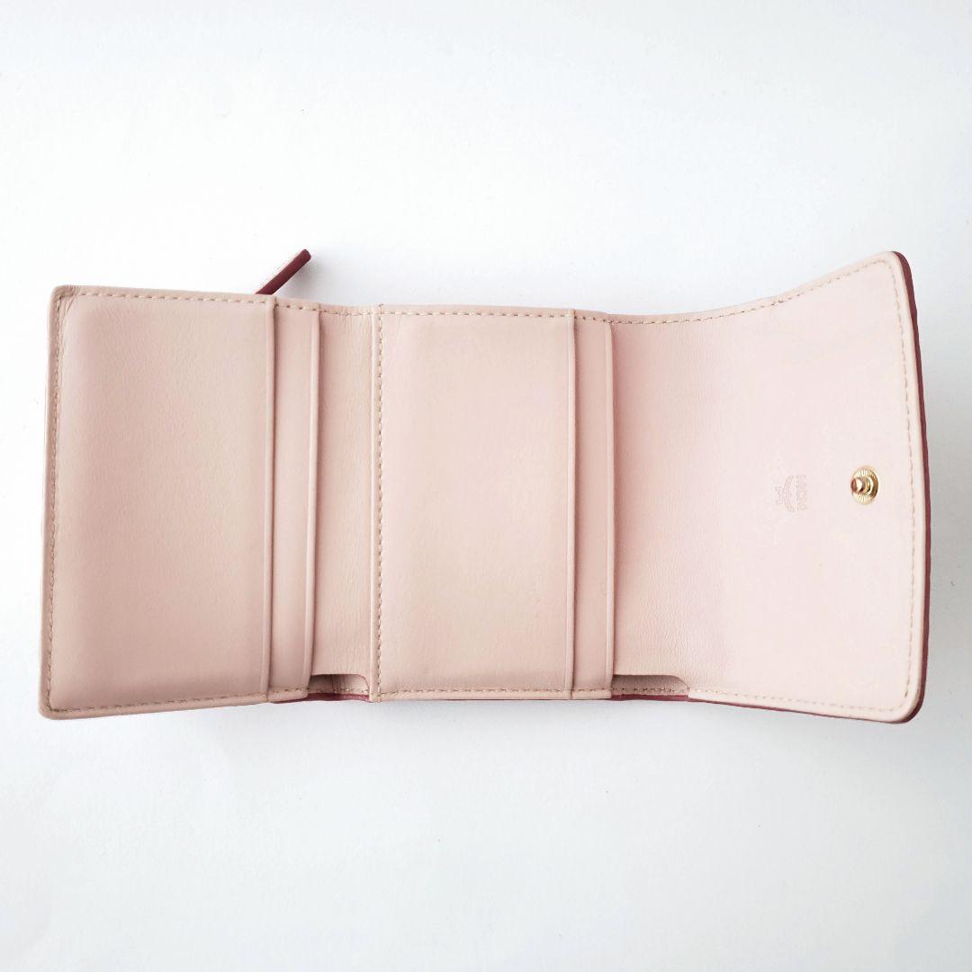 MCM　3つ折り財布　ヴィセトス　スモールウォレット　ピンク