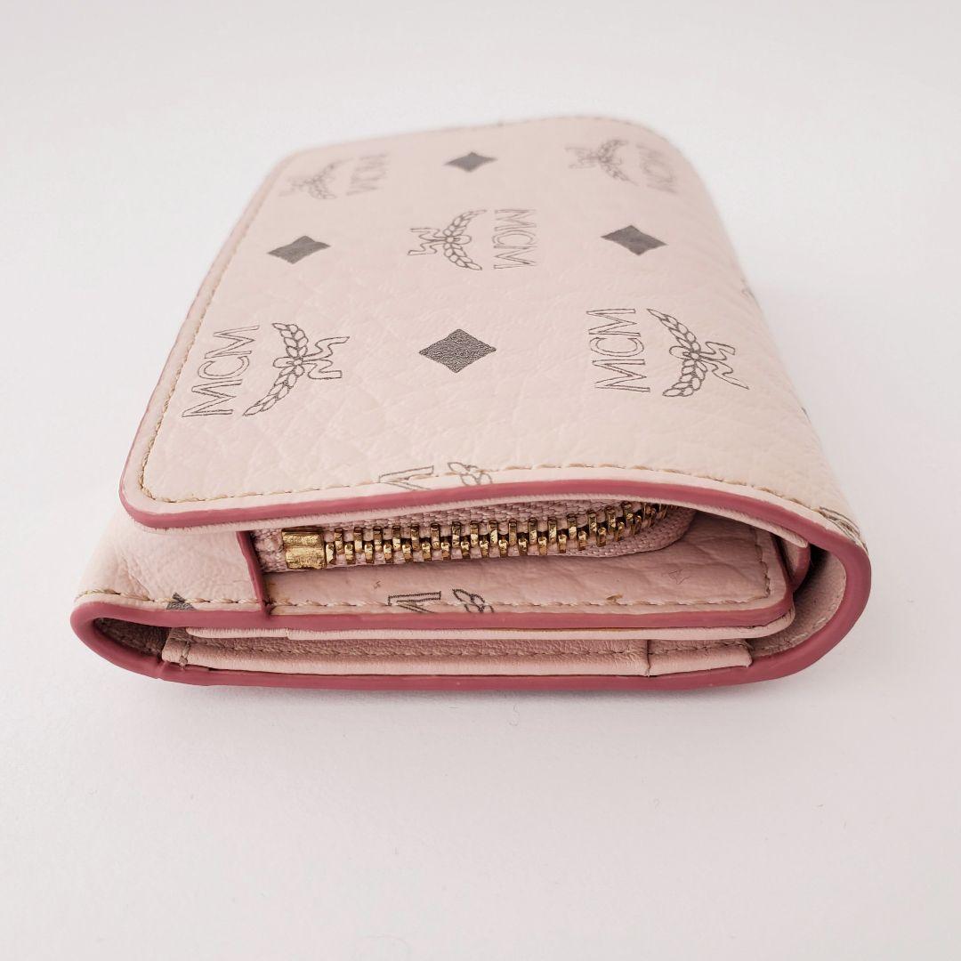 MCM　3つ折り財布　ヴィセトス　スモールウォレット　ピンク